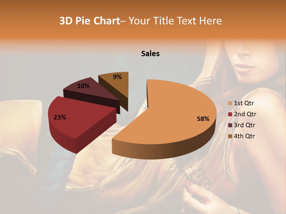 Lie Brunette Blue PowerPoint Template