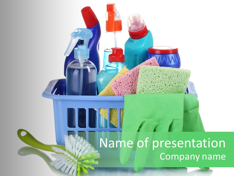Household Container Chemical PowerPoint Template