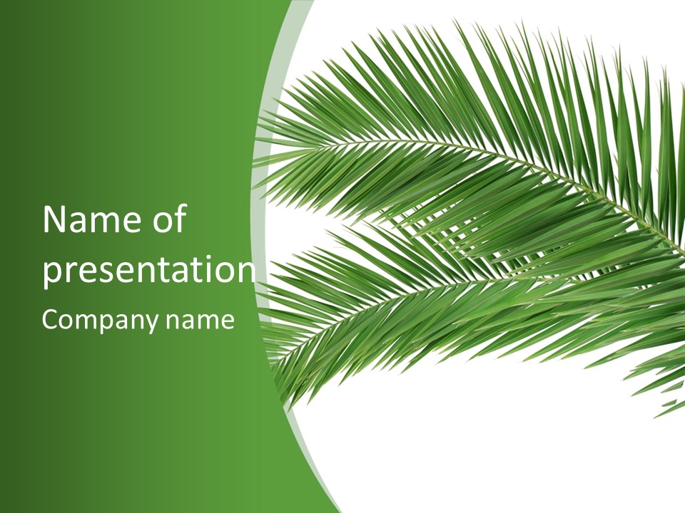 Vegetation Isolated Botany PowerPoint Template