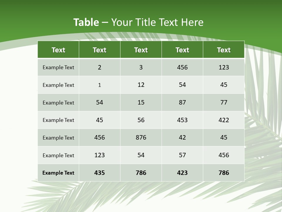 Vegetation Isolated Botany PowerPoint Template