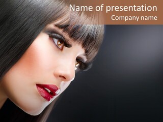 Face Beauty Woman PowerPoint Template