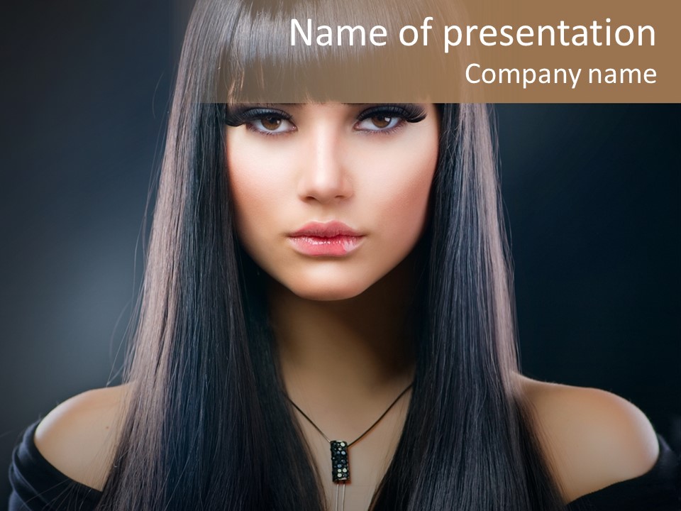 Young Profile Brown PowerPoint Template