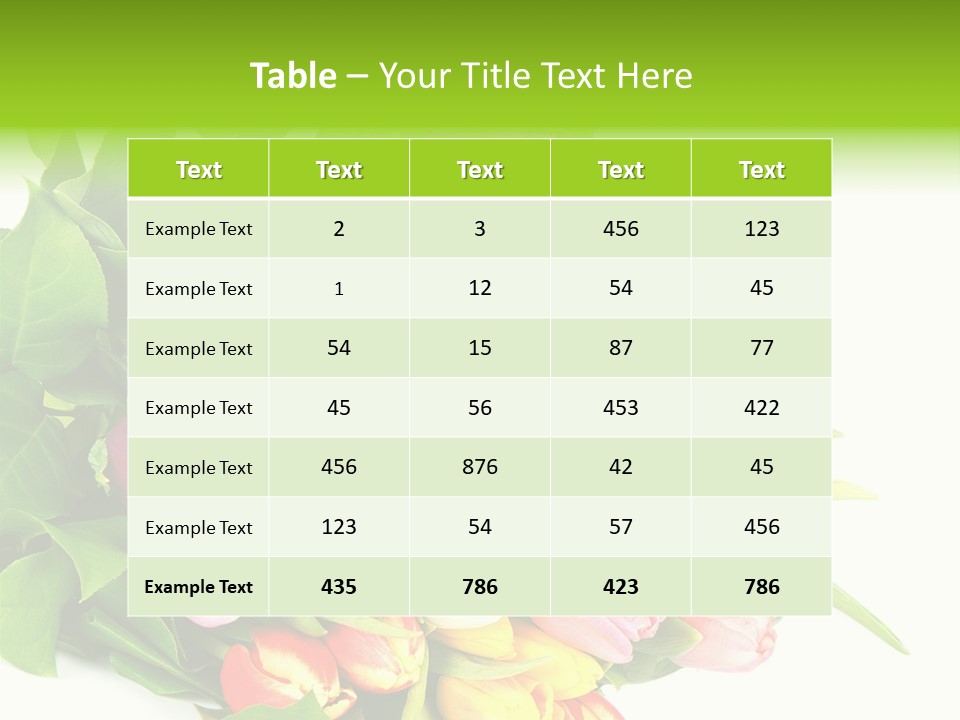 Isolated Foliage Plant PowerPoint Template
