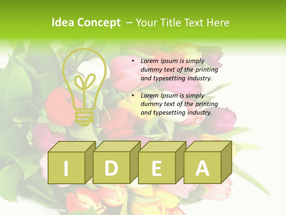 Isolated Foliage Plant PowerPoint Template