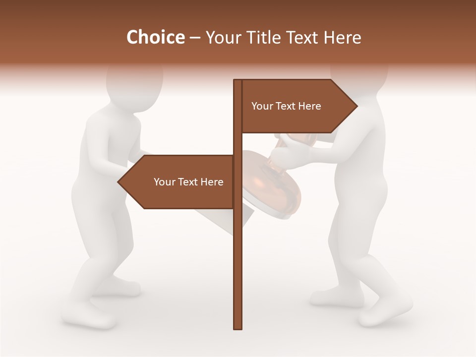 3D People, Situation In Business PowerPoint Template