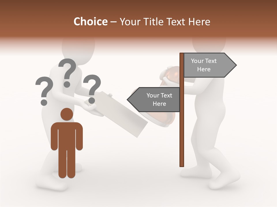 3D People, Situation In Business PowerPoint Template