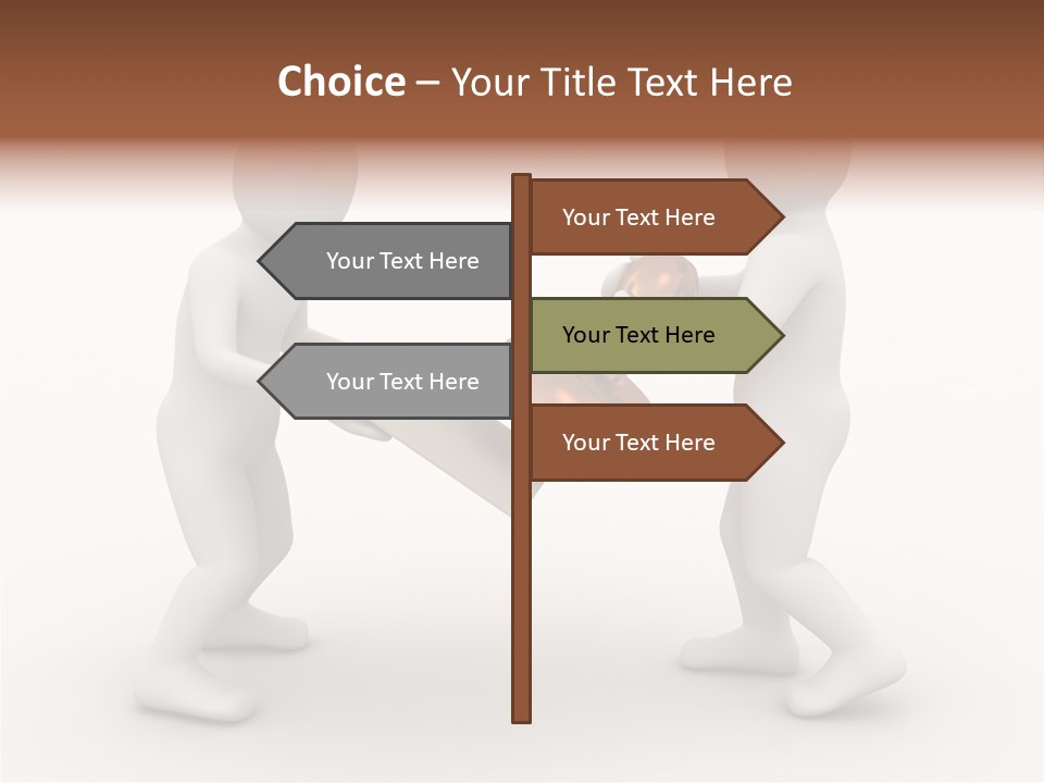 3D People, Situation In Business PowerPoint Template