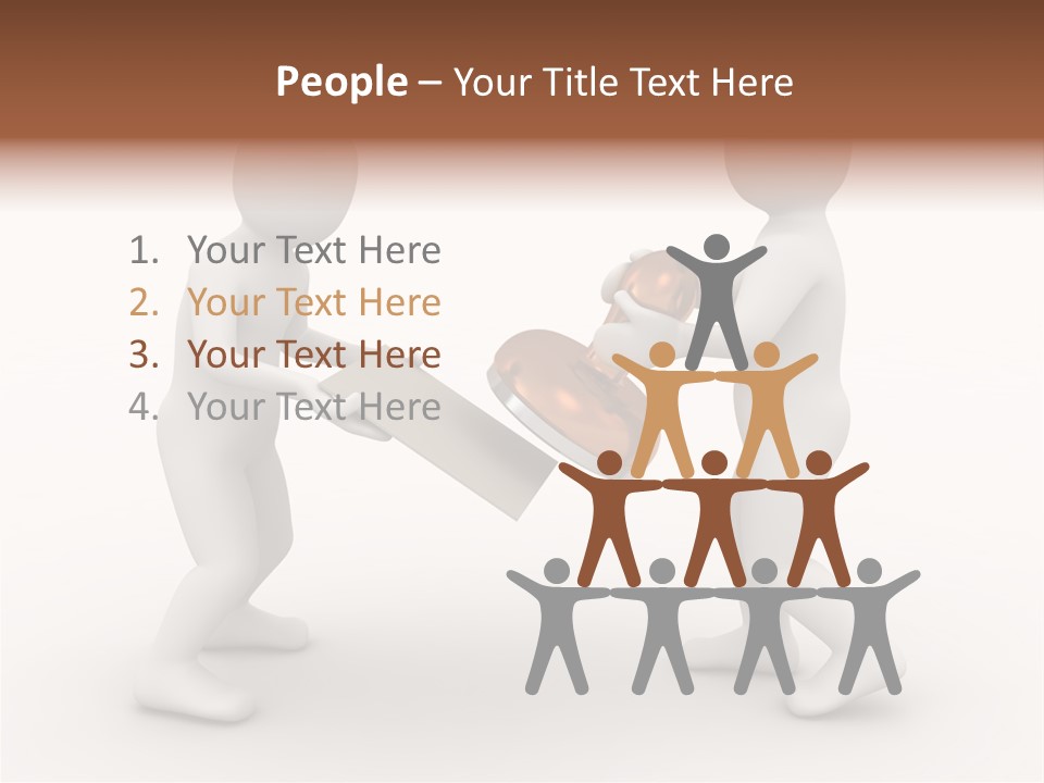 3D People, Situation In Business PowerPoint Template