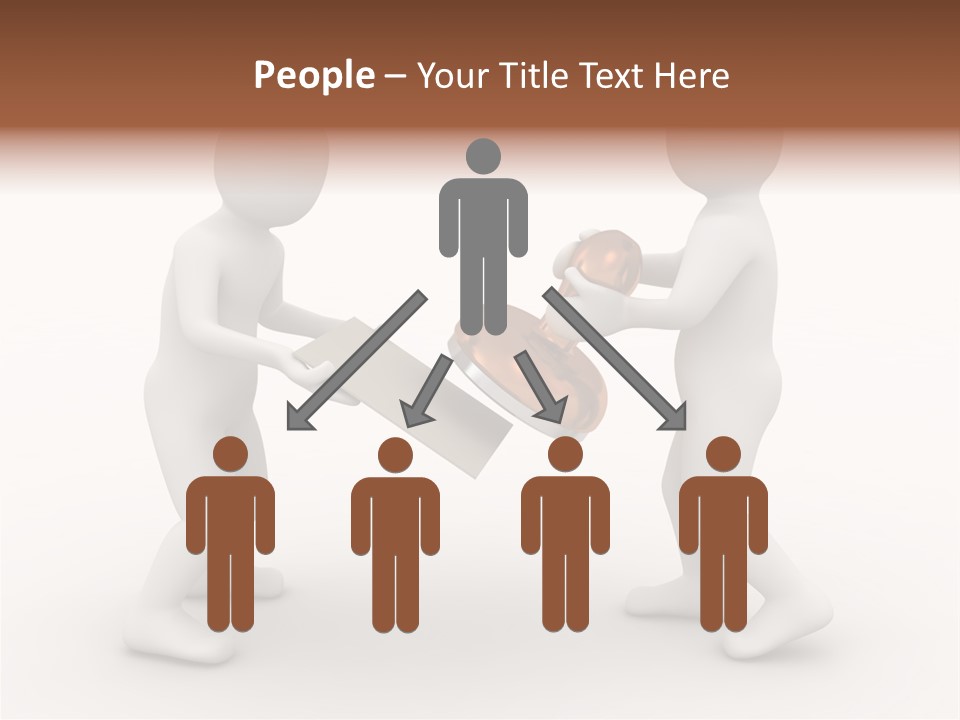 3D People, Situation In Business PowerPoint Template