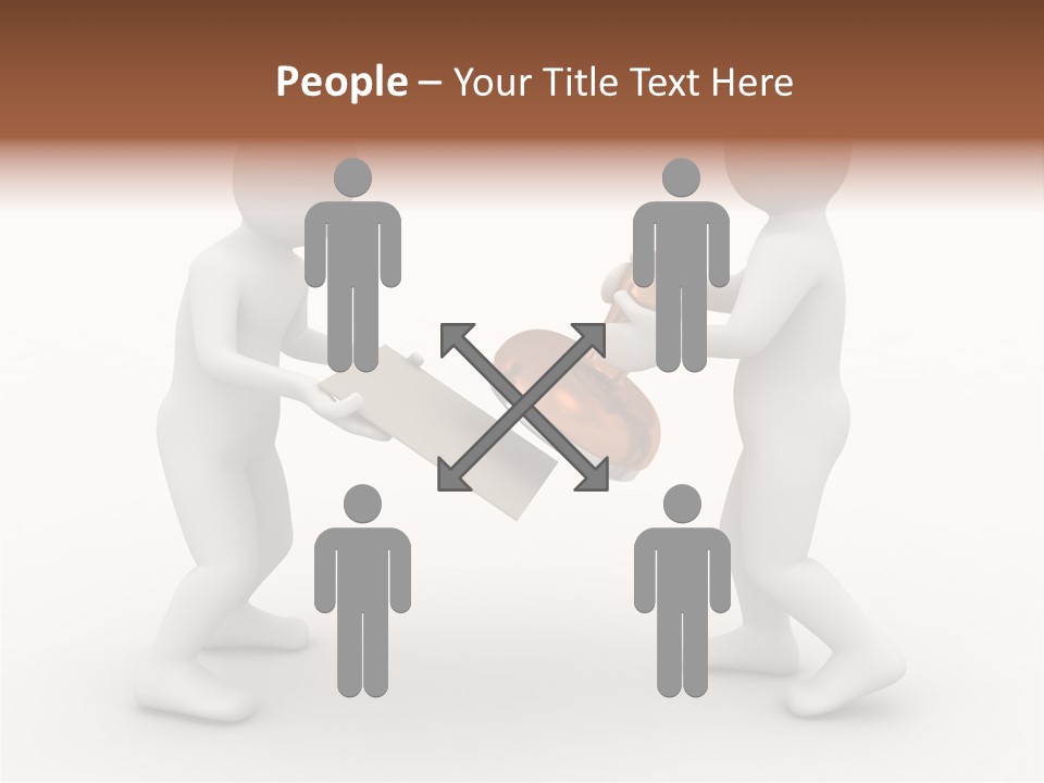 3D People, Situation In Business PowerPoint Template