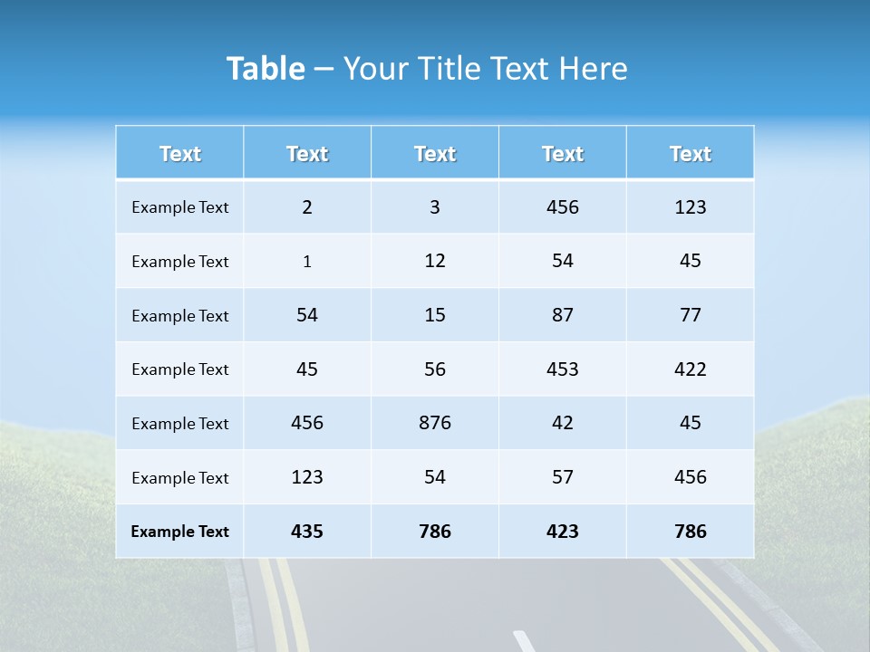 Sky Light Trip PowerPoint Template