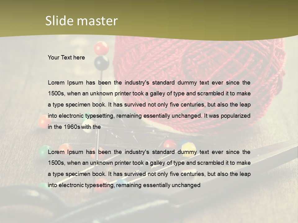 Clip Hair Thread PowerPoint Template