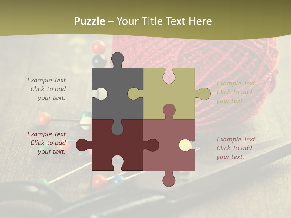 Clip Hair Thread PowerPoint Template