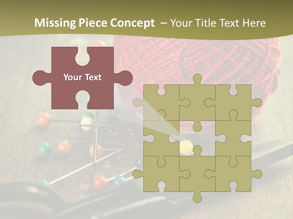 Clip Hair Thread PowerPoint Template