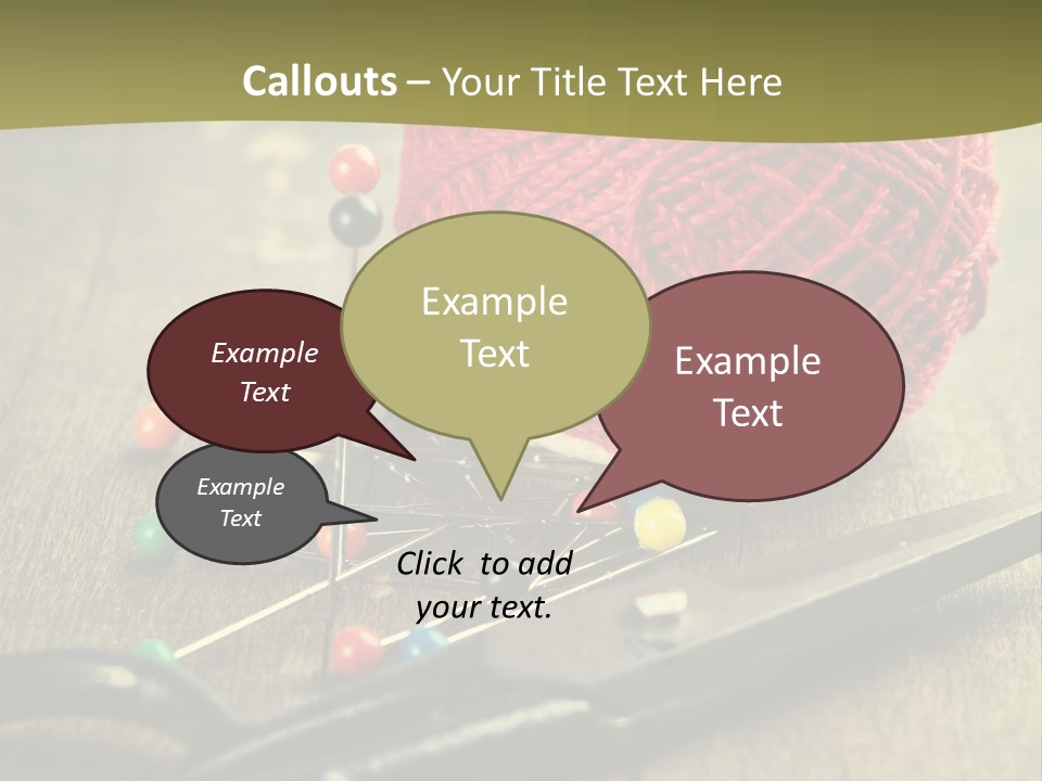 Clip Hair Thread PowerPoint Template
