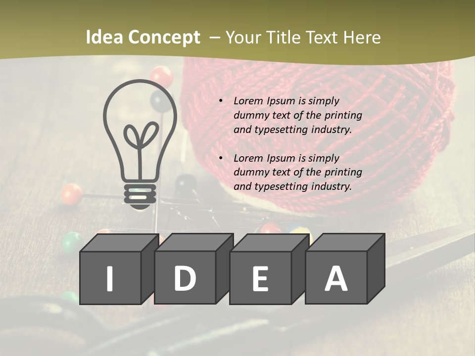 Clip Hair Thread PowerPoint Template