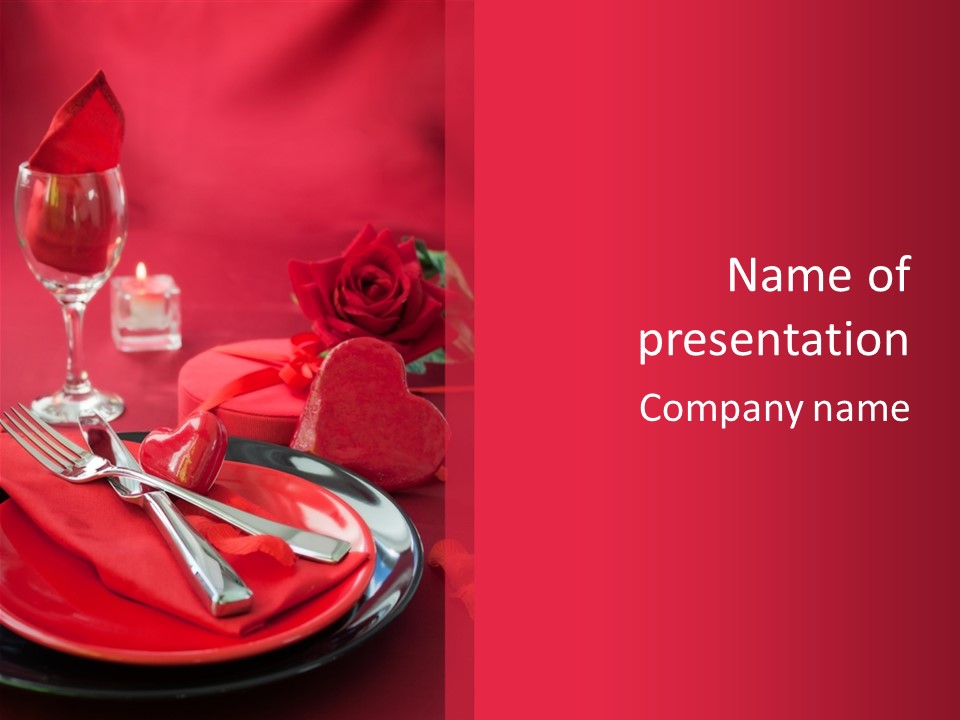 Card Flower Present PowerPoint Template