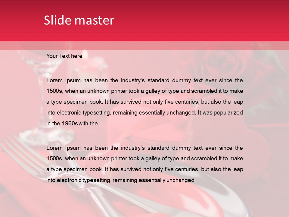 Card Flower Present PowerPoint Template