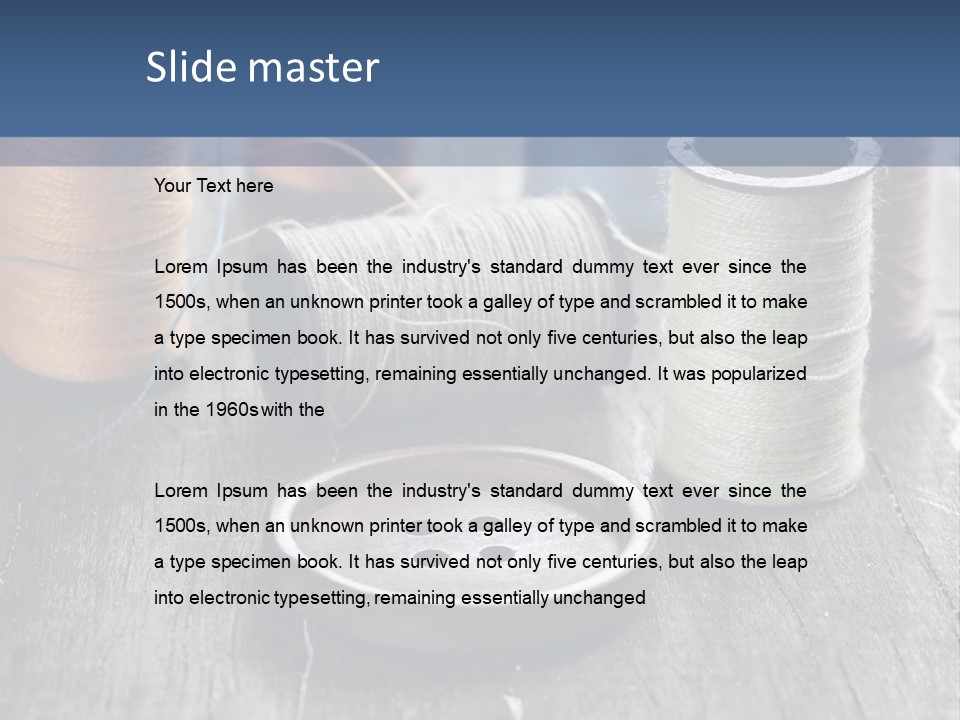 Sewing Yarn Single PowerPoint Template