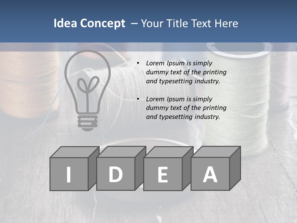 Sewing Yarn Single PowerPoint Template