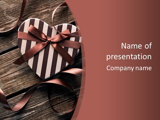Bow Holiday Wood PowerPoint Template