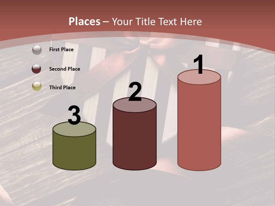 Bow Holiday Wood PowerPoint Template