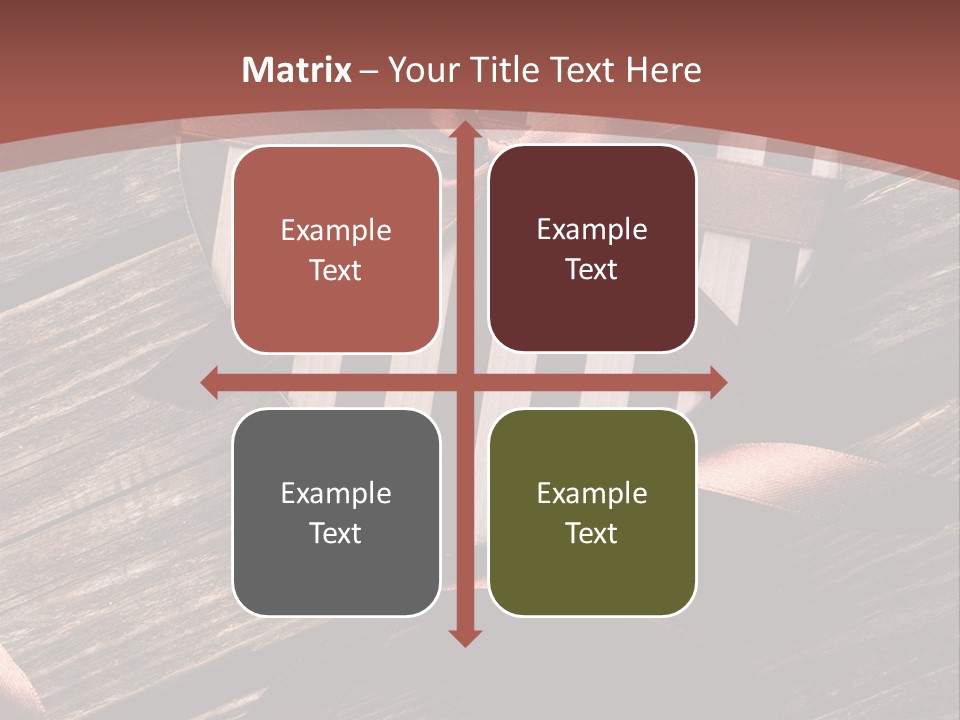 Bow Holiday Wood PowerPoint Template