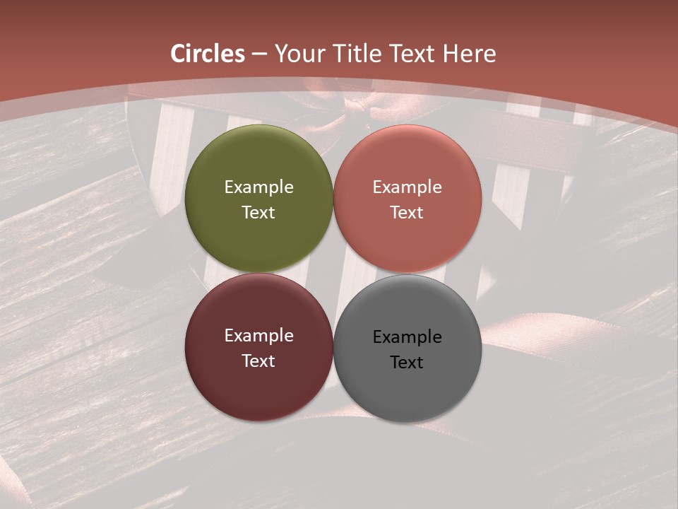 Bow Holiday Wood PowerPoint Template