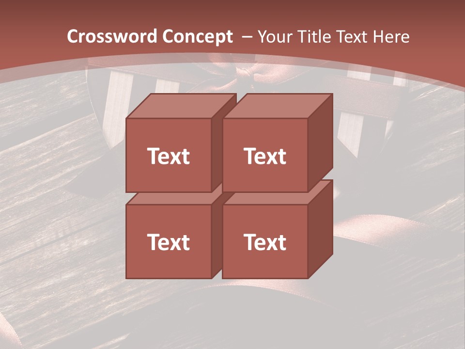 Bow Holiday Wood PowerPoint Template