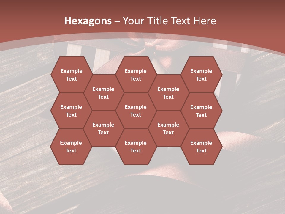 Bow Holiday Wood PowerPoint Template