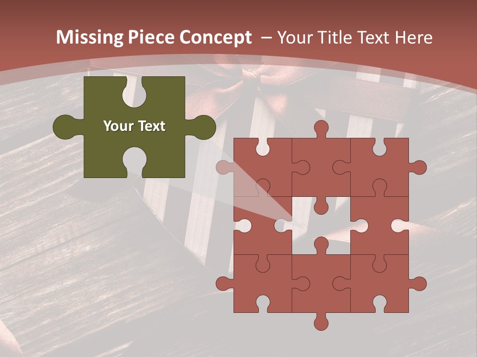 Bow Holiday Wood PowerPoint Template