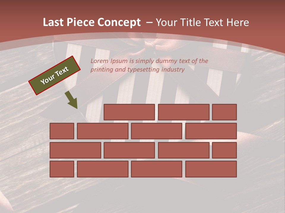 Bow Holiday Wood PowerPoint Template