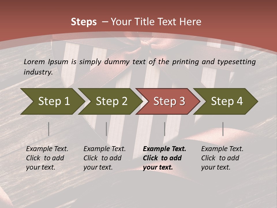 Bow Holiday Wood PowerPoint Template
