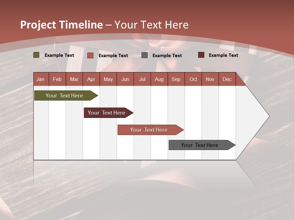 Bow Holiday Wood PowerPoint Template