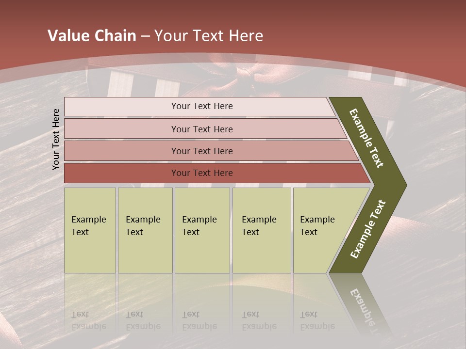 Bow Holiday Wood PowerPoint Template