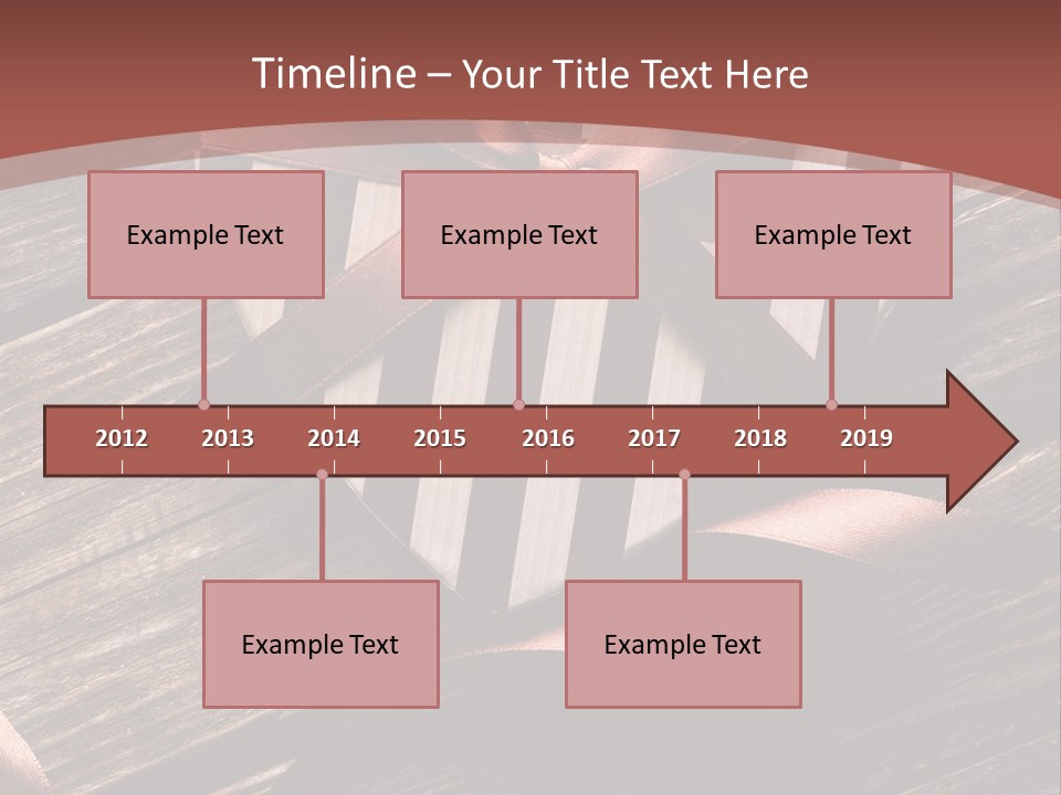 Bow Holiday Wood PowerPoint Template