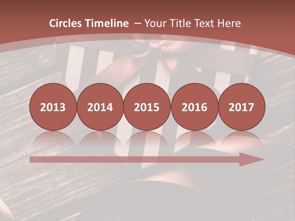 Bow Holiday Wood PowerPoint Template