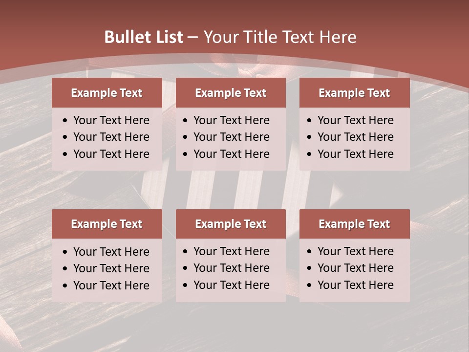 Bow Holiday Wood PowerPoint Template