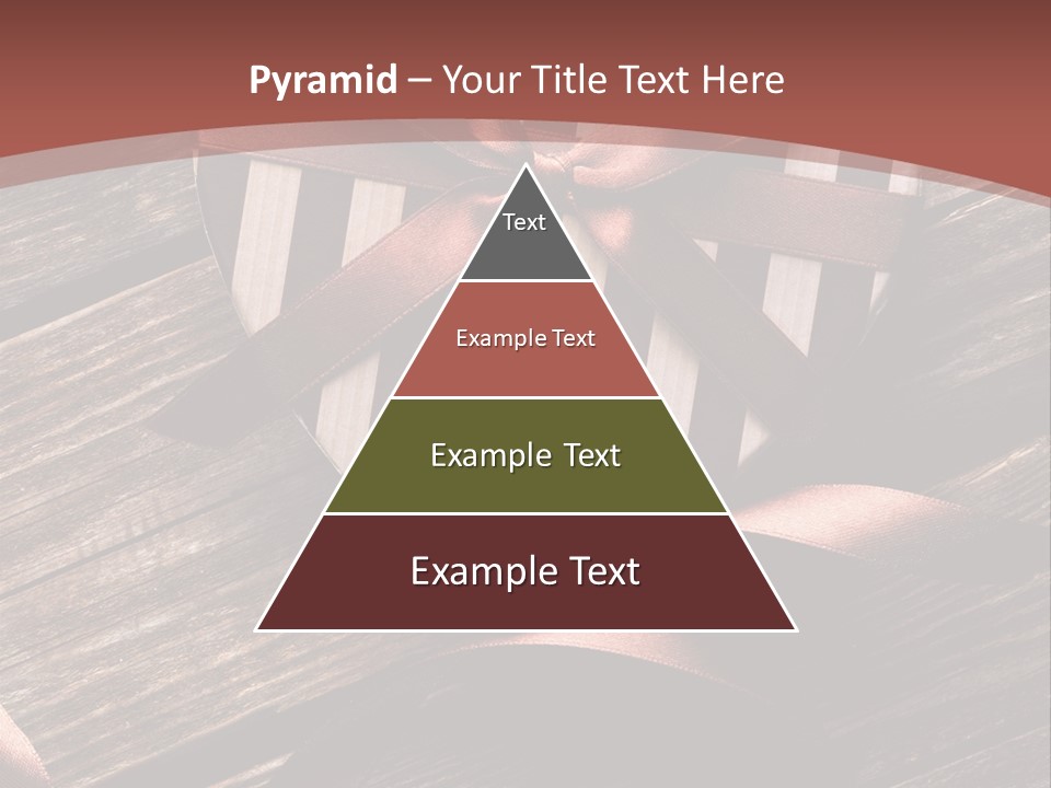 Bow Holiday Wood PowerPoint Template