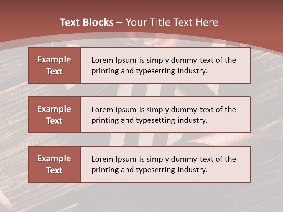 Bow Holiday Wood PowerPoint Template