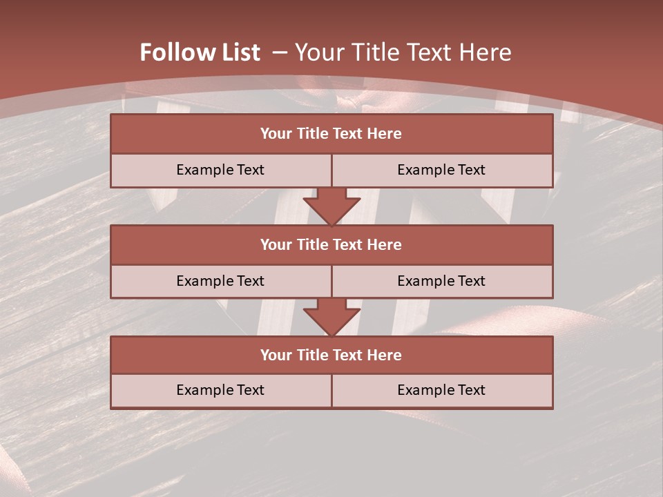 Bow Holiday Wood PowerPoint Template