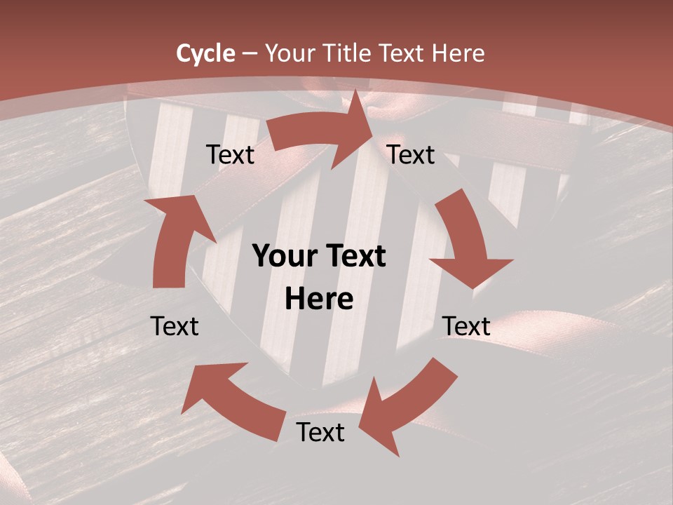 Bow Holiday Wood PowerPoint Template