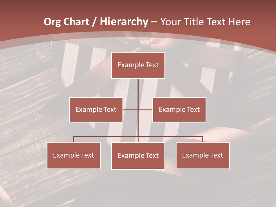 Bow Holiday Wood PowerPoint Template