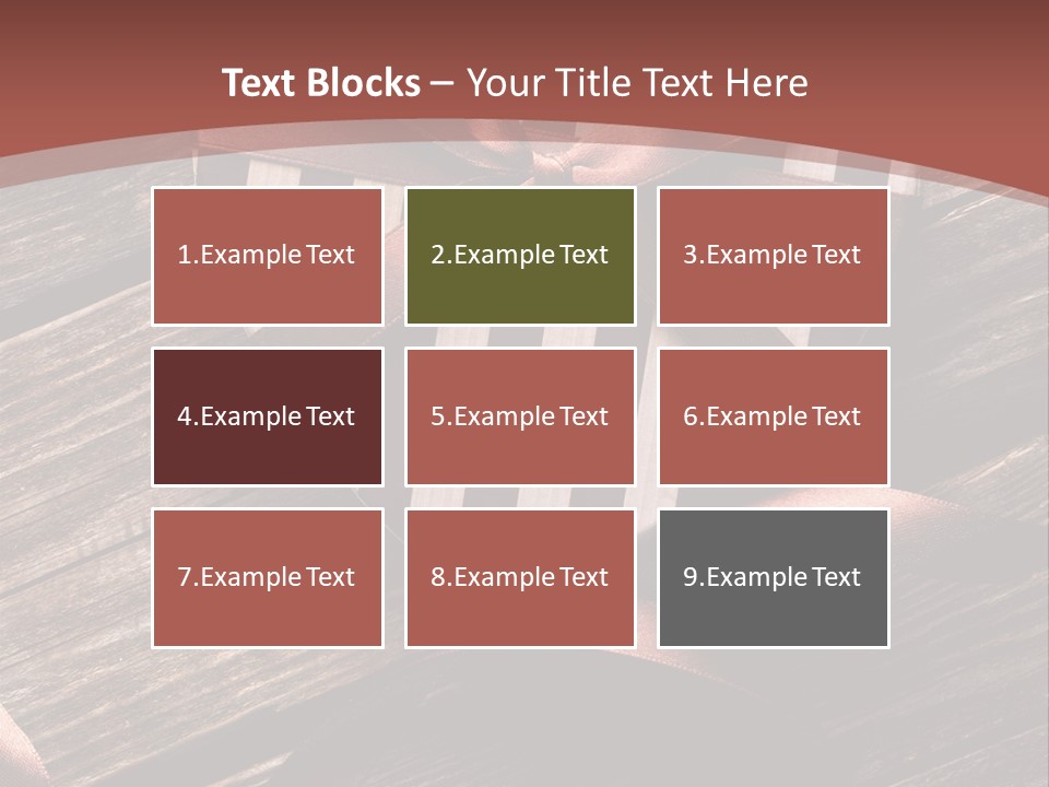 Bow Holiday Wood PowerPoint Template