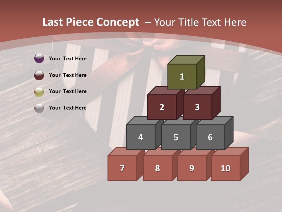 Bow Holiday Wood PowerPoint Template