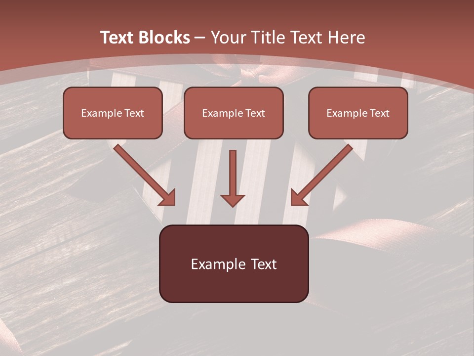 Bow Holiday Wood PowerPoint Template