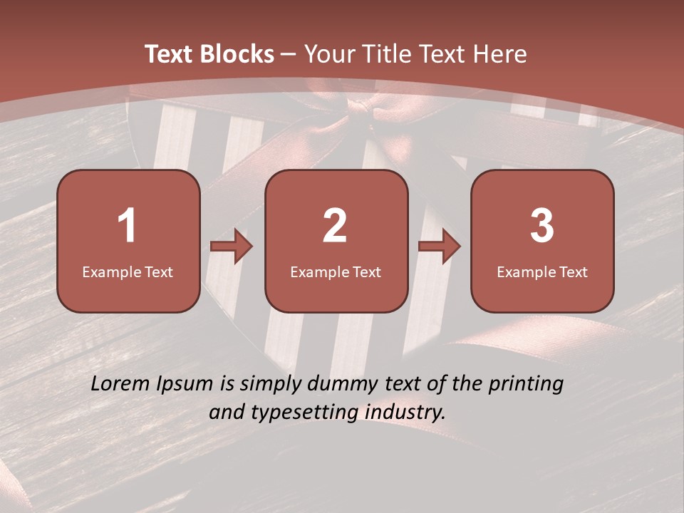 Bow Holiday Wood PowerPoint Template