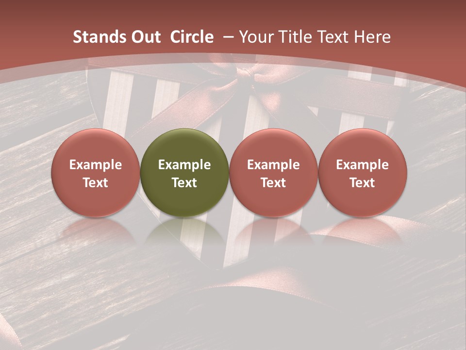 Bow Holiday Wood PowerPoint Template