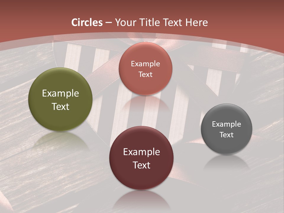 Bow Holiday Wood PowerPoint Template