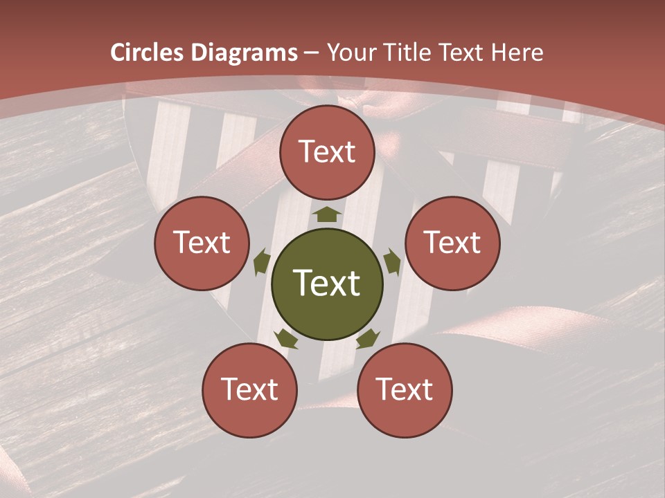 Bow Holiday Wood PowerPoint Template